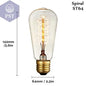 Edison Bulb E27 220V 40W ST64 A19 T45 G80 G95 G125 Incandescent Filament Bulb Lighting Retro Edison Light Bulb       PST PS Tradings