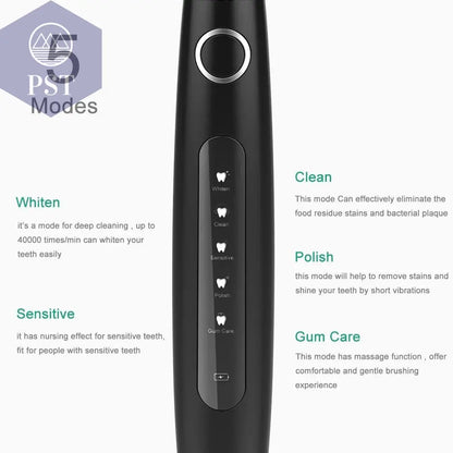 Electric Toothbrush Sonic Rechargeable Top Quality Smart Chip Toothbrush Head Replaceable Whitening Healthy Best Gift ! - PST PS Tradings