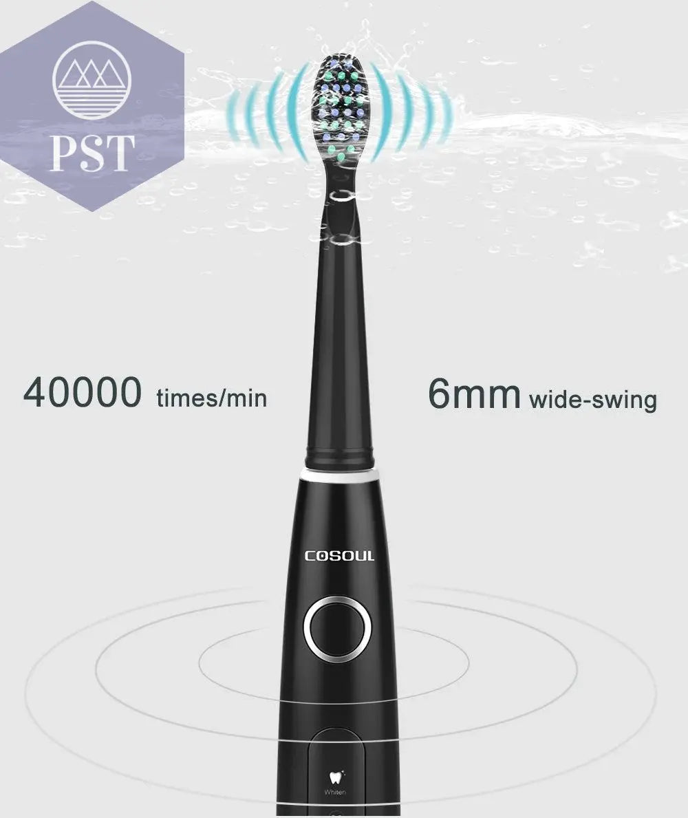 Electric Toothbrush Sonic Rechargeable Top Quality Smart Chip Toothbrush Head Replaceable Whitening Healthy Best Gift ! - PST PS Tradings