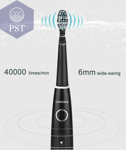 Electric Toothbrush Sonic Rechargeable Top Quality Smart Chip Toothbrush Head Replaceable Whitening Healthy Best Gift ! - PST PS Tradings