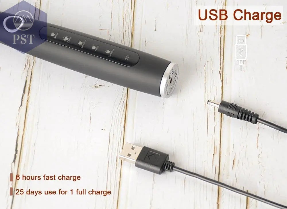 Electric Toothbrush Sonic Rechargeable Top Quality Smart Chip Toothbrush Head Replaceable Whitening Healthy Best Gift ! - PST PS Tradings