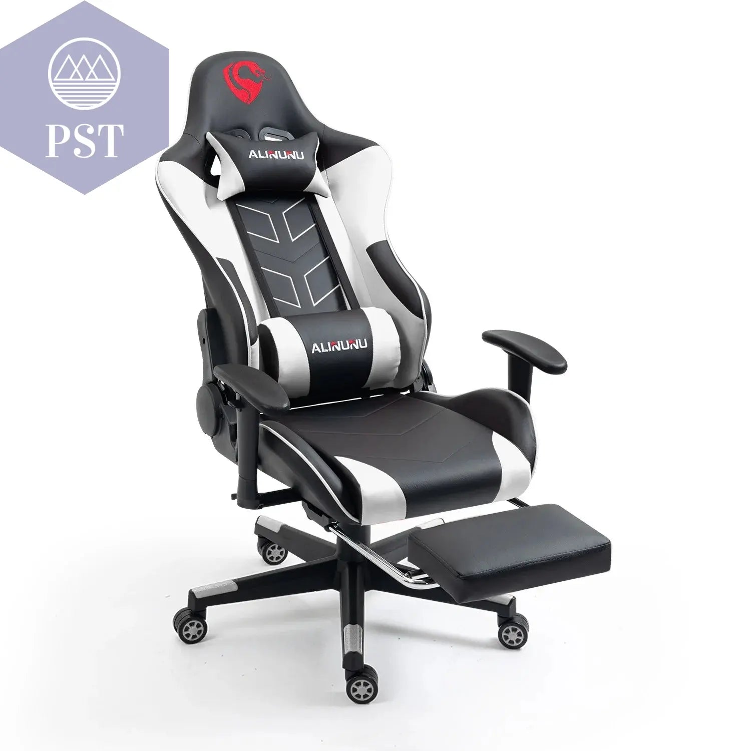 Ergonomischer Gaming Stuhl mit Fußstütze PST PS Tradings Möbel PST PS Tradings  PST PS Tradings