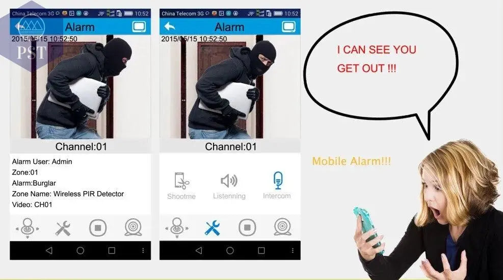 Focus 433Mhz or 868Mhz PB-403R Remote Control Arm Disarm Home Arm SOS 6 Key Function Wireless Alarm Remote Keyfob - PST PS Tradings