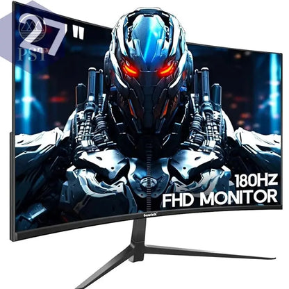 Gawfolk 27 Zoll Gebogener Gaming-Monitor 180 Hz, Pc-Bildschirm Full HD 1080P, Rahmenloser 1800R-Computermonitor Mit Freesync Und Eye Car PST PS Tradings  Gawfolk 27 Zoll Gebogener Gaming-Monitor 180 Hz, Pc-Bildschirm Full HD 1080P, Rahmenloser 1800R-Computermonitor Mit Freesync Und Eye Car