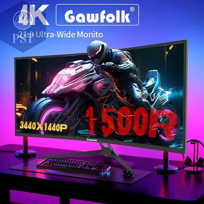 Gawfolk Monitor 34'' 144Hz Bandfish Screen Curved 1500R Gaming Bezel-less Slim 400HDR Nits 100% SRGB Wide Color Gamut FAsT VA Te PST PS Tradings  PST PS Tradings  PST PS Tradings Gawfolk Monitor 34'' 144Hz Bandfish Screen Curved 1500R Gaming Bezel-less Slim 400HDR Nits 100% SRGB Wide Color Gamut FAsT VA Te