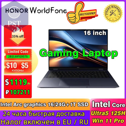 HONOR Magicbook Pro 16 HUNTER Gaming Laptop Intel Ultra 5 7 NVIDIA RTX 4060 24 32 GB 1 TB 16 Zoll 3K 165 Hz Gamer Computer PC PST PS Tradings  HONOR Magicbook Pro 16 HUNTER Gaming Laptop Intel Ultra 5 7 NVIDIA RTX 4060 24 32 GB 1 TB 16 Zoll 3K 165 Hz Gamer Computer PC