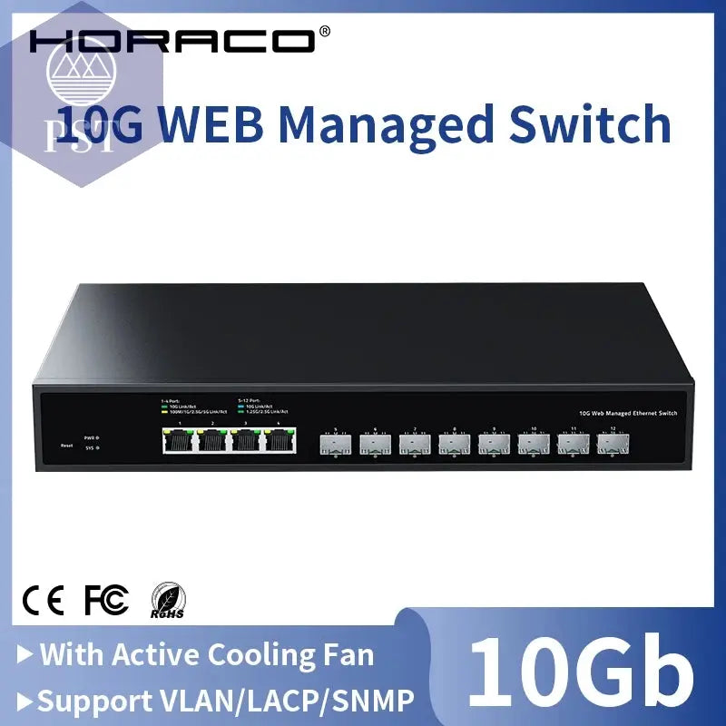 HORACO 12-Port 10G Web Managed Switch PST PS Tradings Switch PST PS Tradings  PST PS Tradings HORACO 12-Port 10G Web Managed Switch Switch