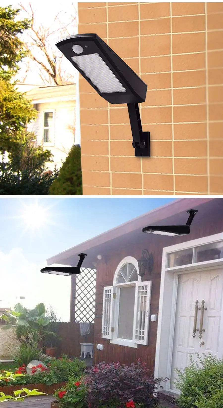 900lm Led Solar Licht Im Freien Wasserdichte Beleuchtung Für Garten Wand 48 leds Vier Modi Drehbare Pol Solar Lampe Neueste       PST PS Tradings