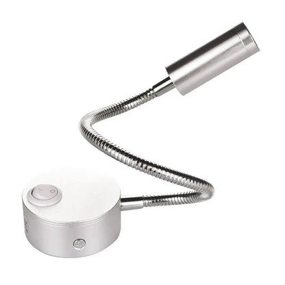 Wand Lampe 3W Home Hotel Loft Nacht Lesen Buch Schwarz Silber Licht Flexiable AUF/OFF Schalter 90-260V Spot LED Lampe       PST PS Tradings