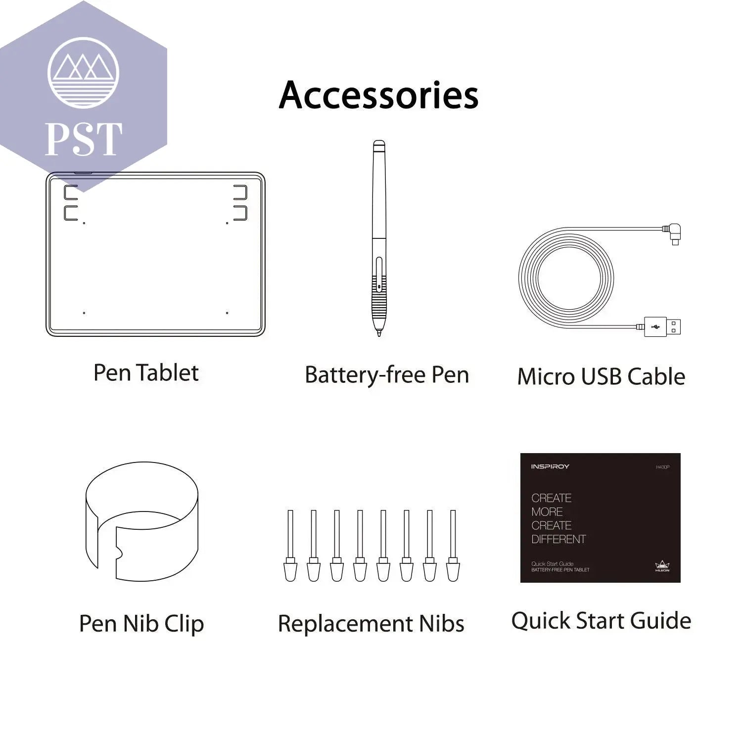HUION H430P Digital Tablets Micro USB Signature Graphics Drawing Pen Tablet OSU Game Battery-Free Tablet Android Mac Windows       PST PS Tradings