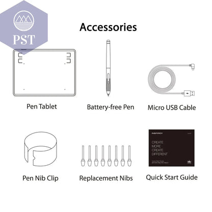 HUION H430P Digital Tablets Micro USB Signature Graphics Drawing Pen Tablet OSU Game Battery-Free Tablet Android Mac Windows       PST PS Tradings