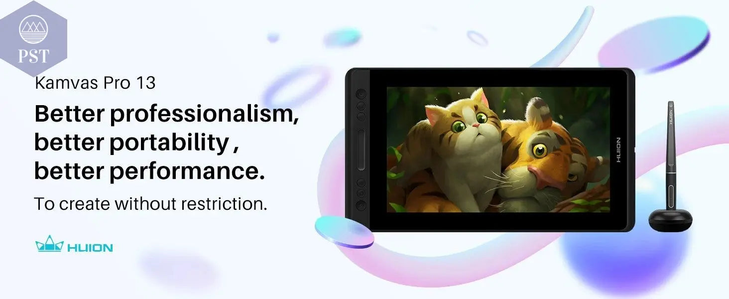 HUION KAMVAS Pro 13 GT-133 Pen Display Digital Graphic Tablet Monitor Battery-Free 8192 levels Pen Drawing Monitor Tilt Function - PST PS Tradings