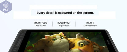 HUION KAMVAS Pro 13 GT-133 Pen Display Digital Graphic Tablet Monitor Battery-Free 8192 levels Pen Drawing Monitor Tilt Function - PST PS Tradings