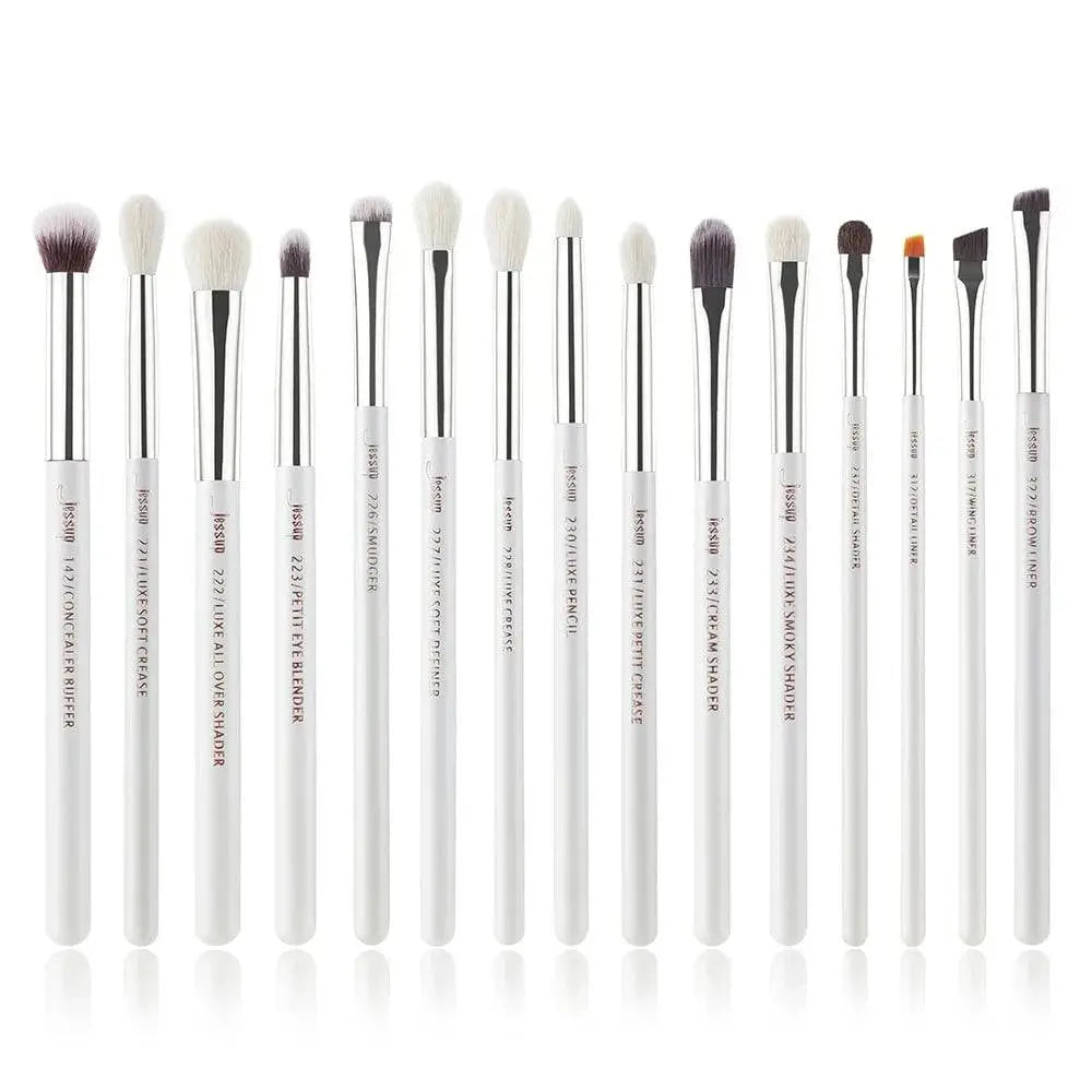 Jessup Makeup Brushes Set 15pcs Make up Brush Tools kit Eye Liner Shader natural-synthetic hair Rose Gold/Black T157 - PST PS Tradings