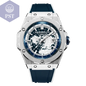 Hochwertige Armbanduhr Herrenuhr Automatik mit Wasserschutz PST PS Tradings  PST PS Tradings Silver-Blue-CHINA PST PS Tradings Hochwertige Armbanduhr Herrenuhr Automatik mit Wasserschutz