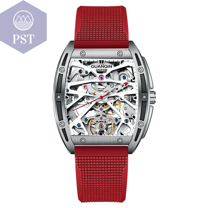 Hollowed Fashion Automatik Herren Uhr Skeletton Armbanduhr PST PS Tradings  PST PS Tradings Red PST PS Tradings Hollowed Fashion Automatik Herren Uhr Skeletton Armbanduhr