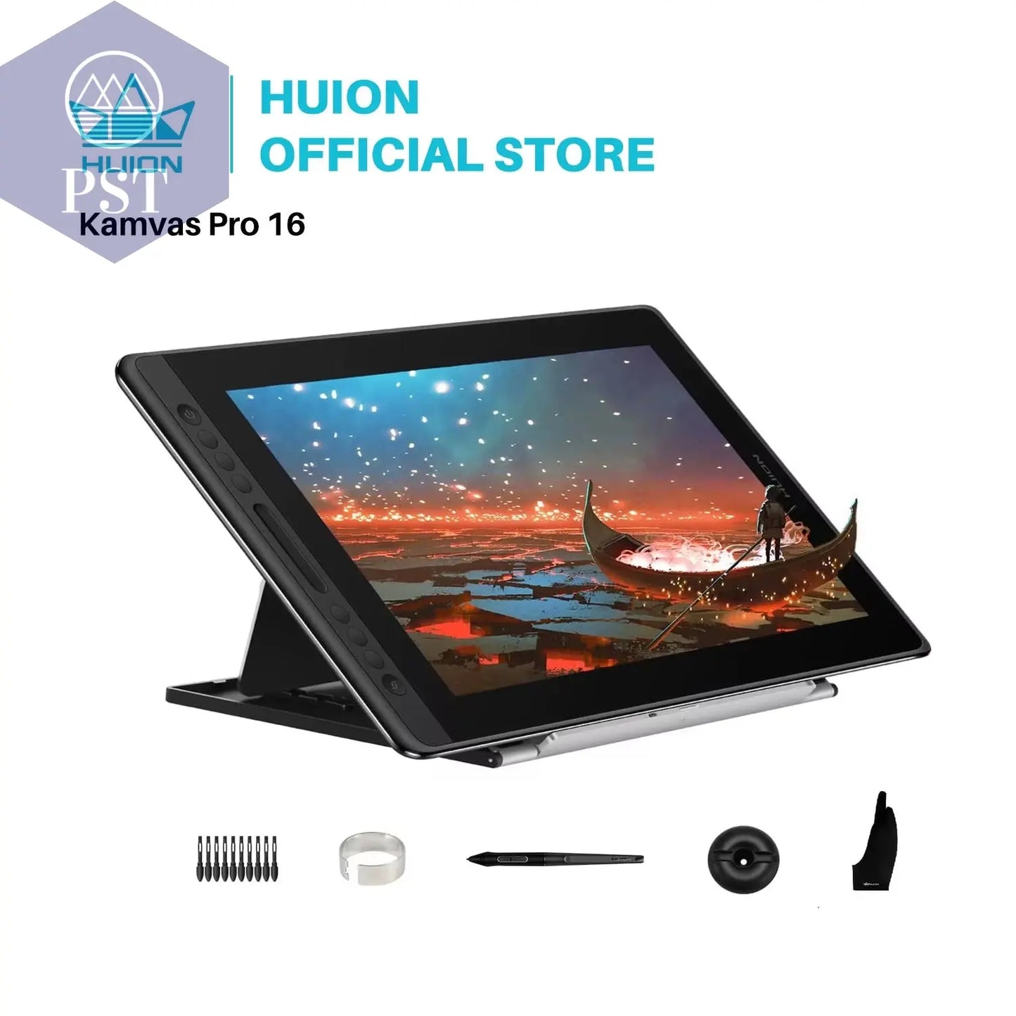 Kamvas Pro 16 Drawing Pen Tablet 15.6 Inch 120% Srgb Digital Graphic Tablet Pen Display Monitor with Tilt Function PST PS Tradings  PST PS Tradings  PST PS Tradings Kamvas Pro 16 Drawing Pen Tablet 15.6 Inch 120% Srgb Digital Graphic Tablet Pen Display Monitor with Tilt Function