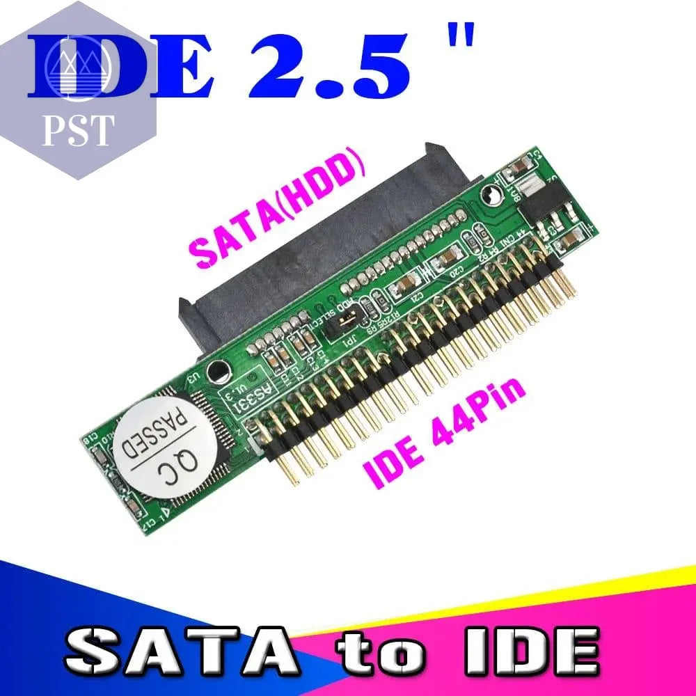 Kebidu Sata to IDE 2.5 Sata Female to 2.5 inch IDE Male 44 pin port 1.5Gbs Support  ATA 133 100 HDD CD DVD Adapter       PST PS Tradings
