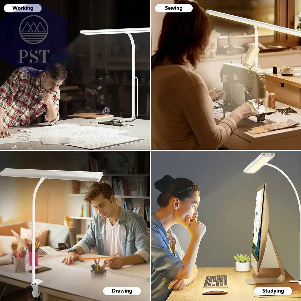 LED Desk Lamp for Office Home, Eye-Caring Desk Light Lamp with Stepless Dimming Adjustable Flexible Gooseneck Adjustable Light - Property & Safety Tradings