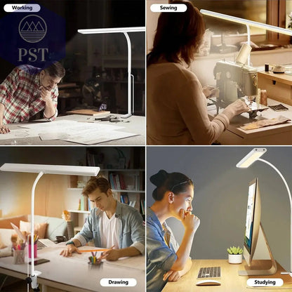 LED Desk Lamp for Office Home, Eye-Caring Desk Light Lamp with Stepless Dimming Adjustable Flexible Gooseneck Adjustable Light - Property & Safety Tradings
