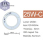 LED Panel Light 10W 18W 25W 40W No Flicker AC 220V 230V for Ceiling Light Source Square Round Panel Light       PST PS Tradings
