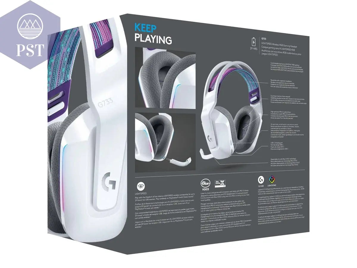 LOGITECH G G733 LIGHTSPEED Wireless RGB Gaming Headset Headset full size 2.4 GHz wireless PST PS Tradings Kopfhörer PST PS Tradings  PST PS Tradings
