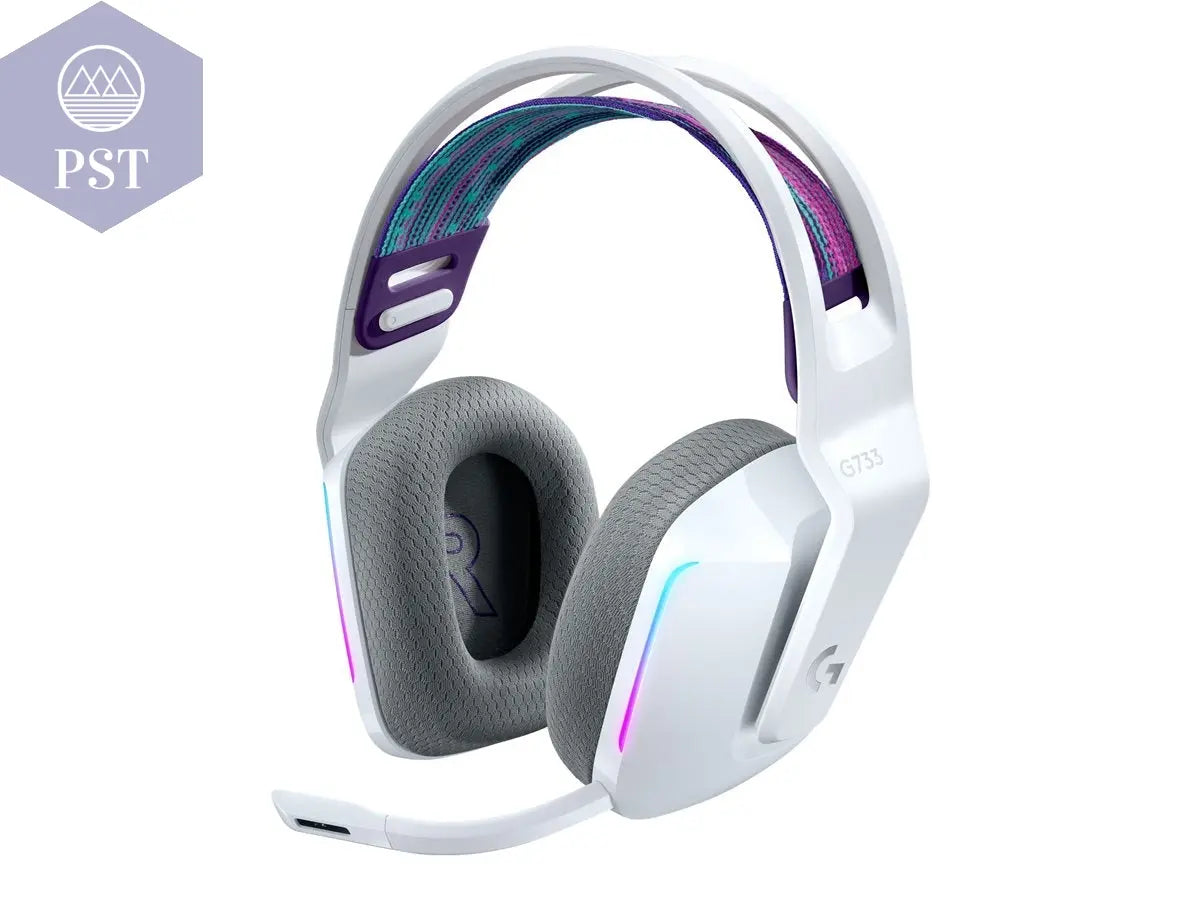 LOGITECH G G733 LIGHTSPEED Wireless RGB Gaming Headset Headset full size 2.4 GHz wireless PST PS Tradings Kopfhörer PST PS Tradings Weiß PST PS Tradings