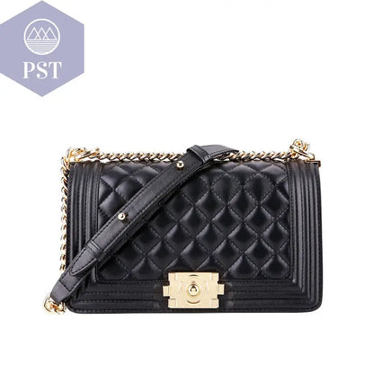 Leather one-shoulder diagonal colorful chain bag  Handtasche bag Shopper     PST PS Tradings