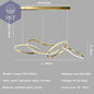 Luxuriöse Dimmbare Pendelleuchte Esstisch Leuchter Wohnzimmer Beleuchtung PST PS Tradings Pendelleuchte PST PS Tradings gold-in-stock-4-ring-L100cm-64W-warm-light-3000K PST PS Tradings