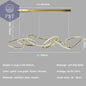 Luxuriöse Dimmbare Pendelleuchte Esstisch Leuchter Wohnzimmer Beleuchtung PST PS Tradings Pendelleuchte PST PS Tradings gold-in-stock-6-ring-L150cm-86W-warm-light-3000K PST PS Tradings