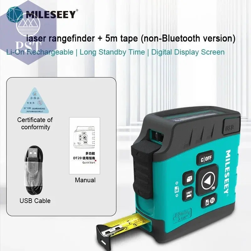 Mileseey Tragbare Laser-distanzmessgerät 60 M Laser-entfernungsmesser high-präzision Digitale trena laser band palette finder messen werkzeug  Tools - Hand Tools - Industrial Tweezers     PST PS Tradings