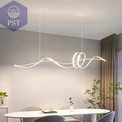 Moderne Pendelleuchte LED Esstischlampe Deckenleuchter 160cm PST PS Tradings Pendelleuchte PST PS Tradings Length-160cm-WHITE-RC-remote-dimming PST PS Tradings