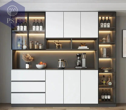 Moderne Wohnzimmerschrank mit Glastüren PST PS Tradings  PST PS Tradings 220x40x220cm-O PST PS Tradings