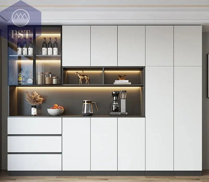 Moderne Wohnzimmerschrank mit Glastüren PST PS Tradings  PST PS Tradings 280x40x220cm-S PST PS Tradings
