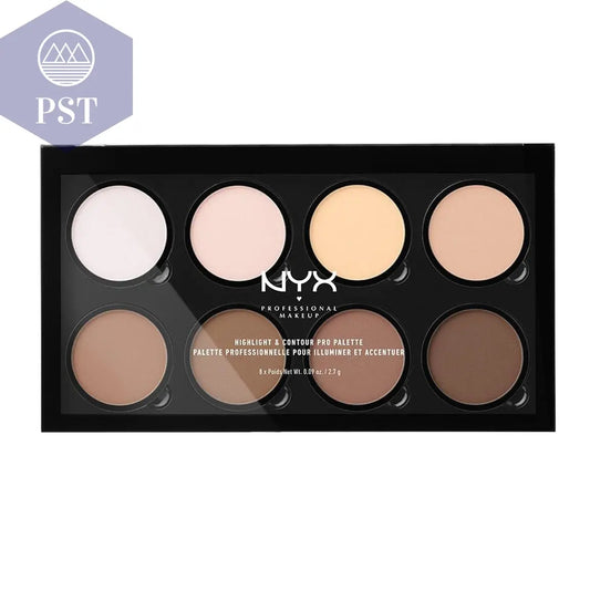 NYX Professional Makeup Highlight & Contour Pro Palette, Puder Konturen Kit, 8 Verblendbare Matte Und Perlmutttöne PST PS Tradings  PST PS Tradings Farbtöne-Zum-Konturieren-Hervorheben-Und-Möglicher PST PS Tradings NYX Professional Makeup Highlight & Contour Pro Palette, Puder Konturen Kit, 8 Verblendbare Matte Und Perlmutttöne