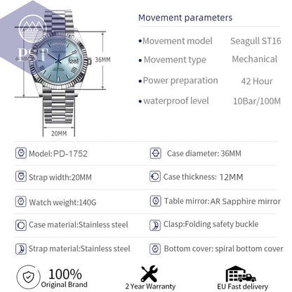 PAGANI DESIGN DD36 Automatik Uhr Armbanduhr PST PS Tradings Armbanduhr PST PS Tradings  PST PS Tradings PAGANI DESIGN DD36 Automatik Uhr Armbanduhr Armbanduhr