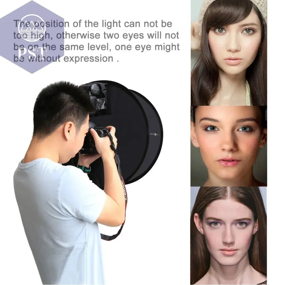 PULUZ 45cm Ring Softbox Speedlight Round Style Flash Light  Photography Shoot Soft box Foldable Soft Flash Light Diffuser       PST PS Tradings