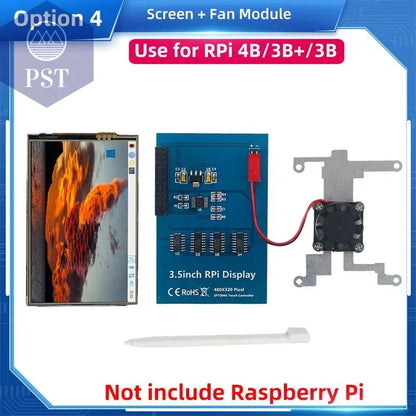 Raspberry Pi 3.5 Touch Screen 480*320 LCD TFT Display Optional ABS Metal Case Cooling Fan for Raspberry Pi 4 Model B or 3B+ 3B - PST PS Tradings