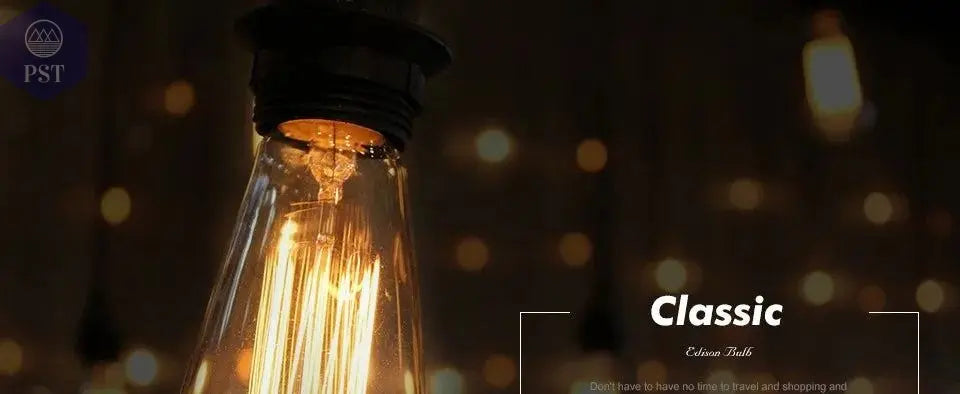 Retro Edison Light Bulb E27 220V 40W ST64 G80 G95 T10 T45 T185 A19 A60 Filament Incandescent Ampoule Bulbs Vintage Edison Lamp       PST PS Tradings
