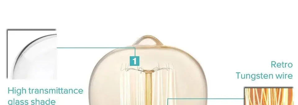 Retro Edison Light Bulb E27 220V 40W ST64 G80 G95 T10 T45 T185 A19 A60 Filament Incandescent Ampoule Bulbs Vintage Edison Lamp       PST PS Tradings