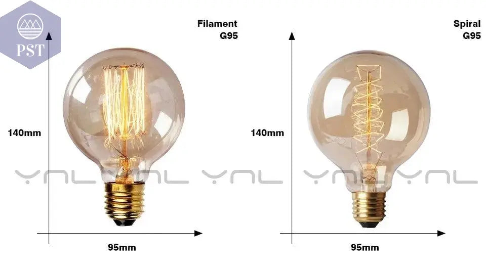 Retro Edison Light Bulb E27 220V 40W ST64 G80 G95 T10 T45 T185 A19 A60 Filament Incandescent Ampoule Bulbs Vintage Edison Lamp       PST PS Tradings