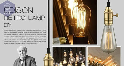 Retro Edison Light Bulb E27 220V 40W ST64 G80 G95 T10 T45 T185 A19 A60 Filament Incandescent Ampoule Bulbs Vintage Edison Lamp       PST PS Tradings