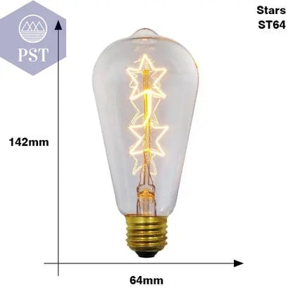 Retro Edison Light Bulb E27 220V 40W ST64 G80 G95 T10 T45 T185 A19 A60 Filament Incandescent Ampoule Bulbs Vintage Edison Lamp       PST PS Tradings