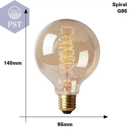 Retro Edison Light Bulb E27 220V 40W ST64 G80 G95 T10 T45 T185 A19 A60 Filament Incandescent Ampoule Bulbs Vintage Edison Lamp       PST PS Tradings