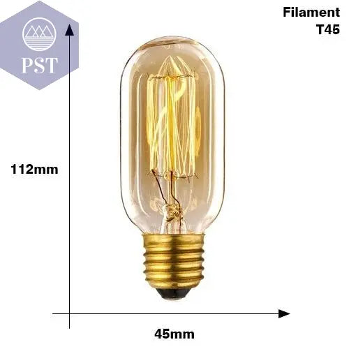 Retro Edison Light Bulb E27 220V 40W ST64 G80 G95 T10 T45 T185 A19 A60 Filament Incandescent Ampoule Bulbs Vintage Edison Lamp       PST PS Tradings