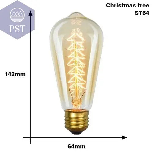 Retro Edison Light Bulb E27 220V 40W ST64 G80 G95 T10 T45 T185 A19 A60 Filament Incandescent Ampoule Bulbs Vintage Edison Lamp       PST PS Tradings