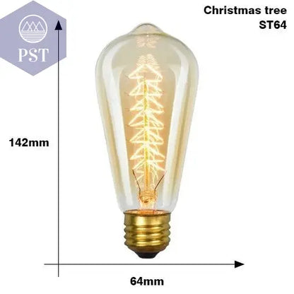 Retro Edison Light Bulb E27 220V 40W ST64 G80 G95 T10 T45 T185 A19 A60 Filament Incandescent Ampoule Bulbs Vintage Edison Lamp       PST PS Tradings