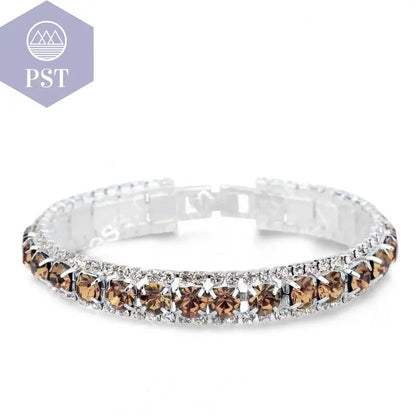 Silver Women Classic Jewelry Red Cubic Zircon Bracelet& Bangle present - PST PS Tradings