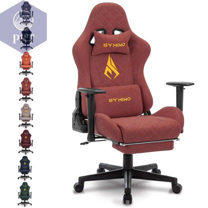 Symino Gaming Stuhl mit Fußstütze & Lederdesign PST PS Tradings Stuhl PST PS Tradings Orange-Red-GERMANY PST PS Tradings