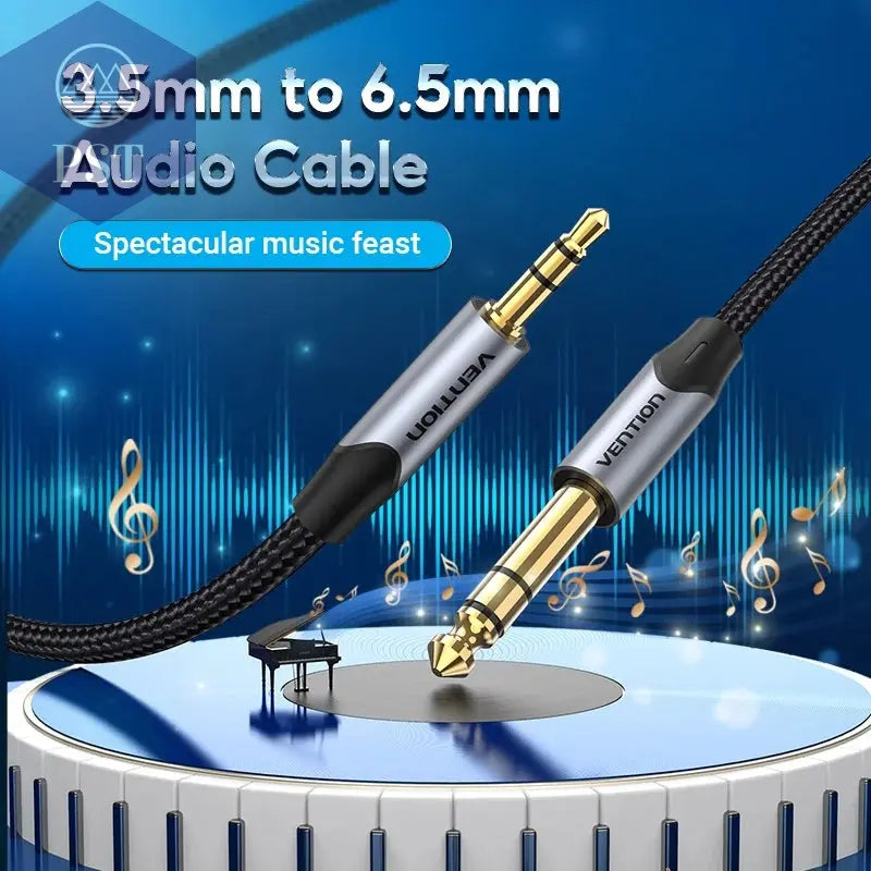 Tions 3,5mm zu 6,35mm Adapter Aux Kabel für Mixer Verstärker Gold Überzogene 3,5 Klinke auf 6,5 Klinke 0,5 m 3m 5m Aux Cabo Stecker auf Stecker       PST PS Tradings